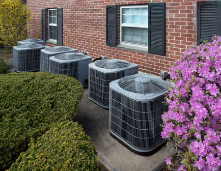 High efficiency modern AC-heater units, energy save solution-horizontalの写真素材
