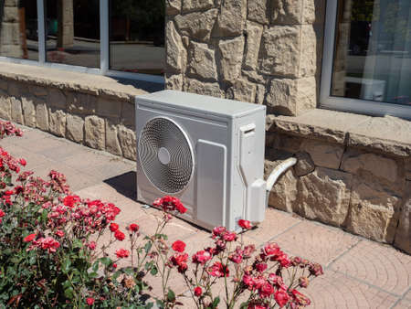 Air conditioner and heat pump outdoor unitの写真素材