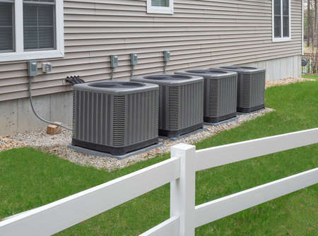 Outdoor air conditioning and heat pump unitの写真素材