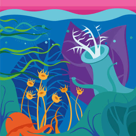 Illustration of the seabedのイラスト素材