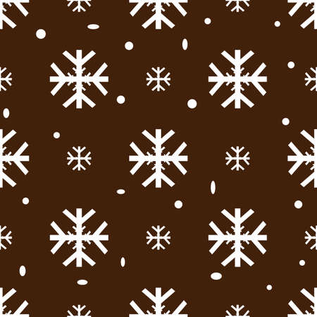 Snowflakes seamless pattern, snow background. Wrapping paper. Christmas wallpaper.のイラスト素材