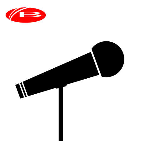 Microphone Icon , audio, vocal musical instrument vector illustratorのイラスト素材