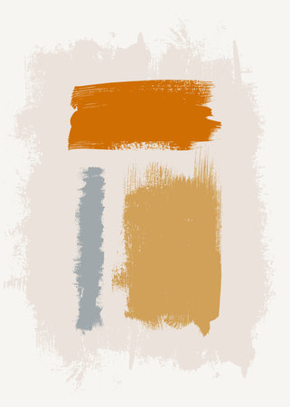 Boho wall art print. Trendy neutral  bohemian style acrylic painting, home decor. Abstract art in soft pastel colors. Scandinavian wall decoration. Brochure cover creative contemporary designのイラスト素材