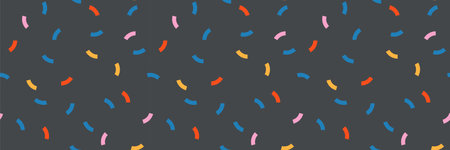 Vector playful childish geometric seamless pattern. Memphis style banner with simple shapes. Vivid primary colors. Retro inspired geometric vibrant colorful web background bannerのイラスト素材