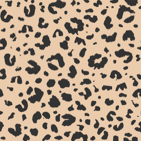 Leopard pattern. Wildlife seamless repeat. Jaguar fur safari seamless backdrop. Hand drawn endless texture. luxury design elements. Cheetah panther surface pattern. Leopard print backgroundのイラスト素材