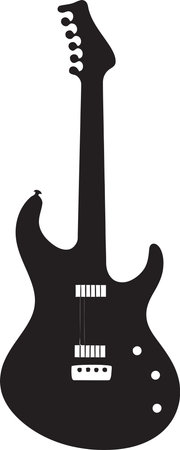 Symphony Strings Guitar Iconic Logo Vector Rhythmic Reverie Guitar Logo Vector Symbolのイラスト素材