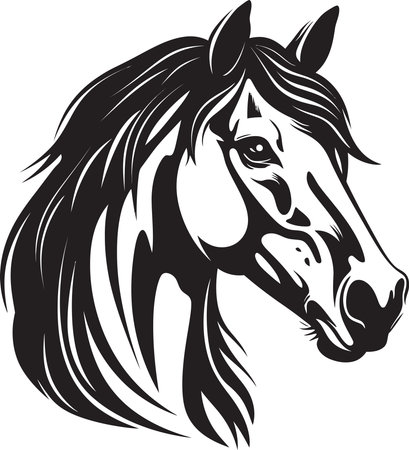 Noble Hooves Iconic Horse Emblem Regal Rider Vector Horse Logo Designのイラスト素材