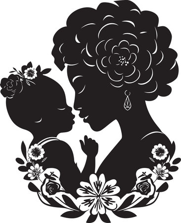 Heartfelt Harmony Logo Vector Icon Tender Ties Mothers Day Emblemのイラスト素材