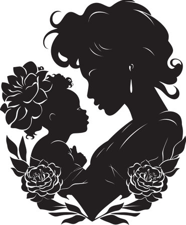 Eternal Bond Emblem of Mothers Day Cherished Connection Iconic Designのイラスト素材