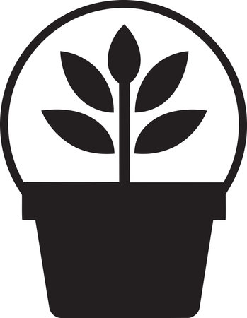 Photosynthetic Pride Plant Logo Design Natures Palette Emblematic Plant Iconのイラスト素材