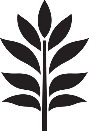 Leafy Legacy Emblematic Design Lush Life Plant Icon Vectorのイラスト素材