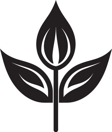 Botanic Brilliance Plant Logo Design Verdant Visions Emblematic Plant Iconのイラスト素材