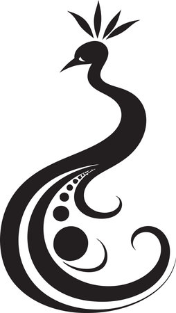 Vibrant Vision Peacock Logo Design Plumage Prowess Peacock Iconic Emblemのイラスト素材