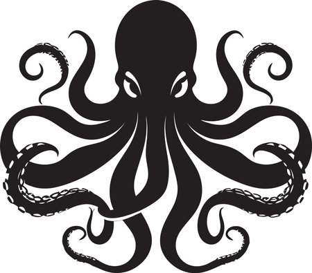 Deepwater Dynamics Octopus Emblem Design Inked Impressions Octopus Icon Vectorのイラスト素材