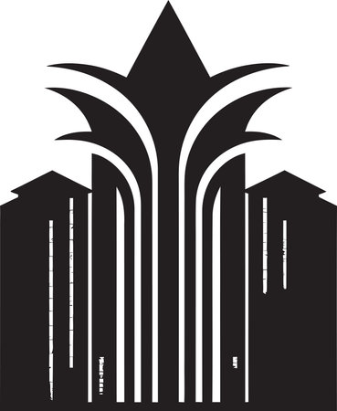 Residential Radiance Iconic Property Emblem Architectural Affinity Estate Logo Designのイラスト素材