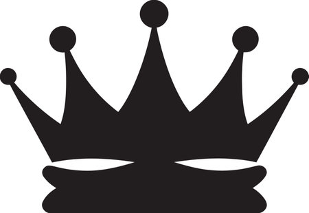Imperial Excellence Black Crown Logo Vector Icon Crowning Glory Black Crown Design Emblemのイラスト素材