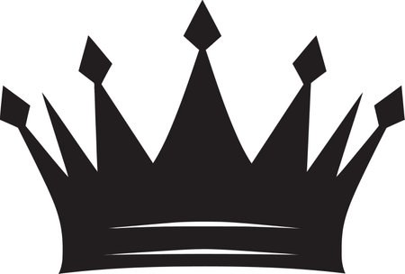 Symbol of Royalty Black Crown Emblem Monarchs Elegance Black Logo with Crownのイラスト素材