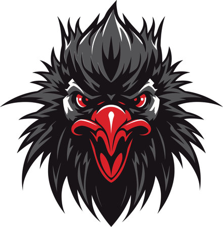 Modern Mascot Icon A contemporary design for branding excellence Rooster Majesty in Vector Art A majestic rooster showcaのイラスト素材