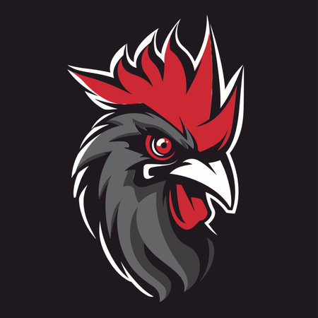 Rooster Symbol with Majestic Charm Abstract Rooster Graphic for Timeless Brandingのイラスト素材