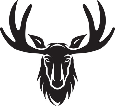 Elegant Moose Symbol with Artistic Touch Moose Emblem in Vector Artistryのイラスト素材