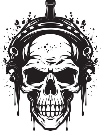 Vortex of Despair Vector Ominous Skull Icon Crypt Keepers Art Ghostly Vector Symbolのイラスト素材