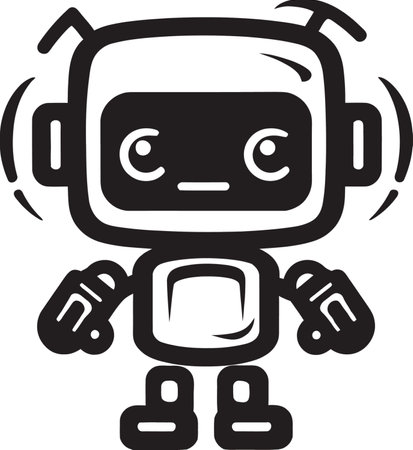 Mystical Micro Manager Space Age Vector Icon Gizmo Gladiator A Compact Robot Mascotのイラスト素材