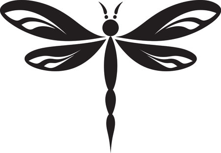 Whispering Wings Vector Badge Winged Wonders Black Vector Iconのイラスト素材