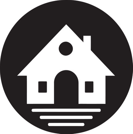 Luxury Majesty in Black Villa Vector Art Elegant Villa Emblem Real Estate Iconのイラスト素材