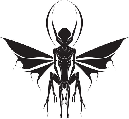 Icon of the Garden Mantis Vector Logo Grace and Power Black Mantis Emblemのイラスト素材