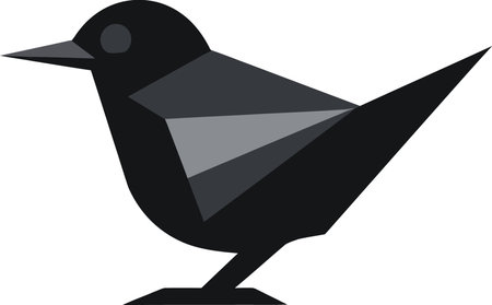 Robins Tranquil Charm Monochrome Emblem Design Emblem of Natures Lullaby Stylish Bird Logoのイラスト素材