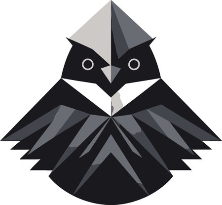 Serenity of the Forest Modern Black Icon Majestic Melody of the Woodlands Emblematic Emblemのイラスト素材