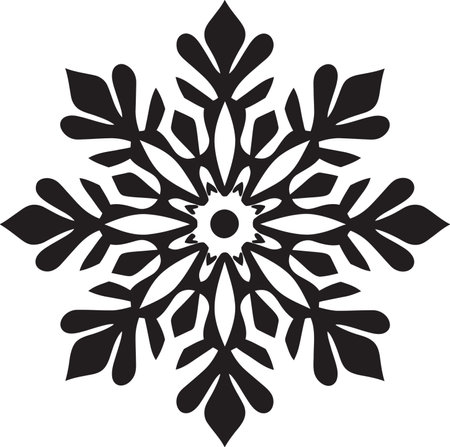 Snowy Beauty in Black Emblematic Design Emblematic Snow Serenity Logo Silhouetteのイラスト素材