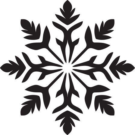 Emblem of Winters Serenity Vector Logo Design Elegant Frost Ambassador Monochrome Snow Emblemのイラスト素材