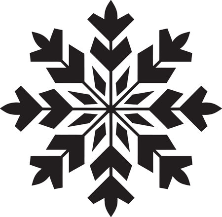 Frosty Majesty Excellence Monochromatic Emblematic Art Snowy Symbol of Serenity Emblematic Logo Designのイラスト素材
