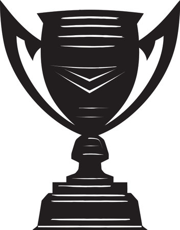 Symbol of Champions Success Trophy Vector Icon Success in Monochrome Emblematic Trophy Artのイラスト素材