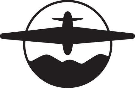 AirMotive Icon Dynamic Aviation Inspiration JetArc Vector Logo Streamlined Flight Symbolのイラスト素材