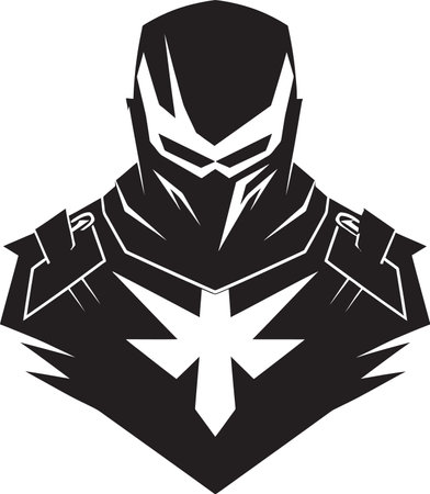 CamoCaptain Armyman Mascot Vector Icon Design RegimentRanger Mascot Emblem in Vectorのイラスト素材