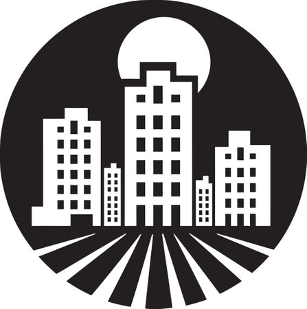 ConstructMark Elegant Vectorized Building Symbol EdificeGraffix Dynamic Vector Building Iconのイラスト素材