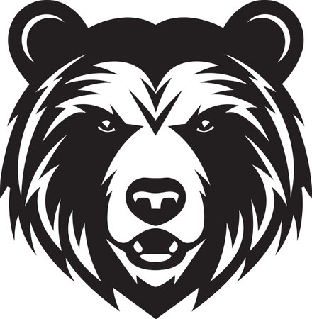 BrownBearCraft Dynamic Vector Logo Icon ArcticAura Crafted Vector Symbol of a Bearのイラスト素材