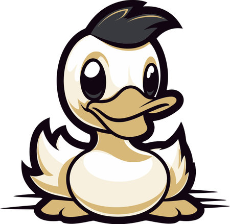 FeatheredFloatGraffix Dynamic Duck Symbol PondPaddleAura Precision Vector Duck Iconのイラスト素材