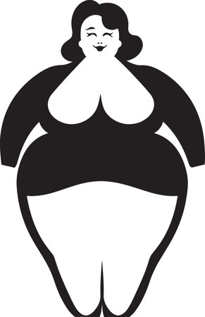 CurvesRise Sleek Body Positivity Design ResilientFormGraffix Elegant Woman Empowerment Symbolのイラスト素材