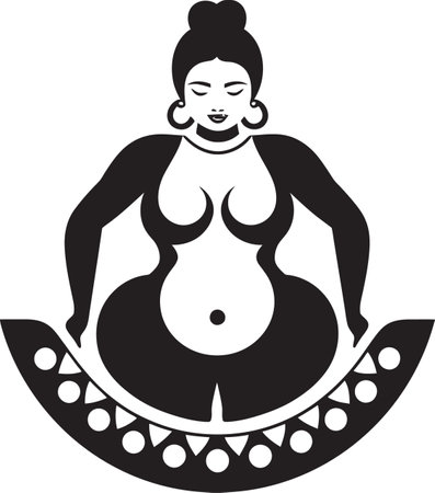 RadiantSelfAura Elegant Vector Body Positivity Grace in Flight Flamingo Logo Vectorのイラスト素材