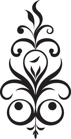 Ornate Whispers Floral Icon Design Blossom Melody Decorative Element Emblemのイラスト素材