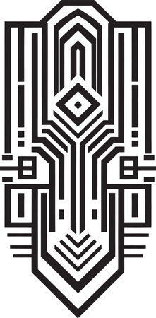 Angular Deco Brilliance Geometric Icon Design Deco Prismatics Vector Emblem Designのイラスト素材