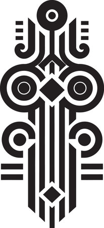 Deco Symmetry Unveiled Logo Vector Design Angular Deco Brilliance Geometric Icon Emblemのイラスト素材