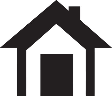 Bungalow Elegance Unveiled Logo Icon Vector Minimalist Bungalow Emblem Modern House Designのイラスト素材