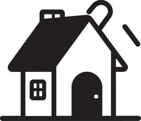 Sleek Bungalow Iconic Vision Logo Design Urban Living Symbol Bungalow Logo Vectorのイラスト素材