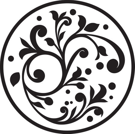 Opulent Ornate Symmetry Decorative Emblem Icon Timeless Adorned Flourish Logo Vector Designのイラスト素材