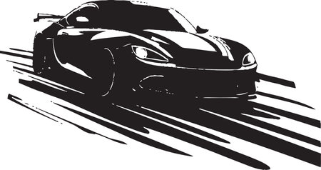 Futuristic Racing Dynamics Modern Car Iconic Emblem Elegance in Detail Ornamental Design Logo Vector Iconのイラスト素材