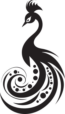 Whimsical Plumage Logo Vector Icon Colorful Elegance Peacock Iconic Emblemのイラスト素材